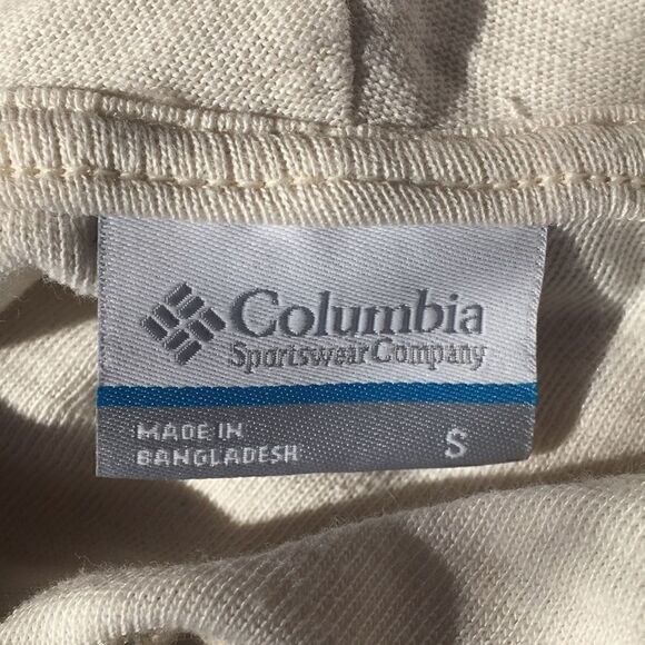 Columbia long sleeve cowl neck  cotton polyester pullover Ivory Small - Picture 7 of 8